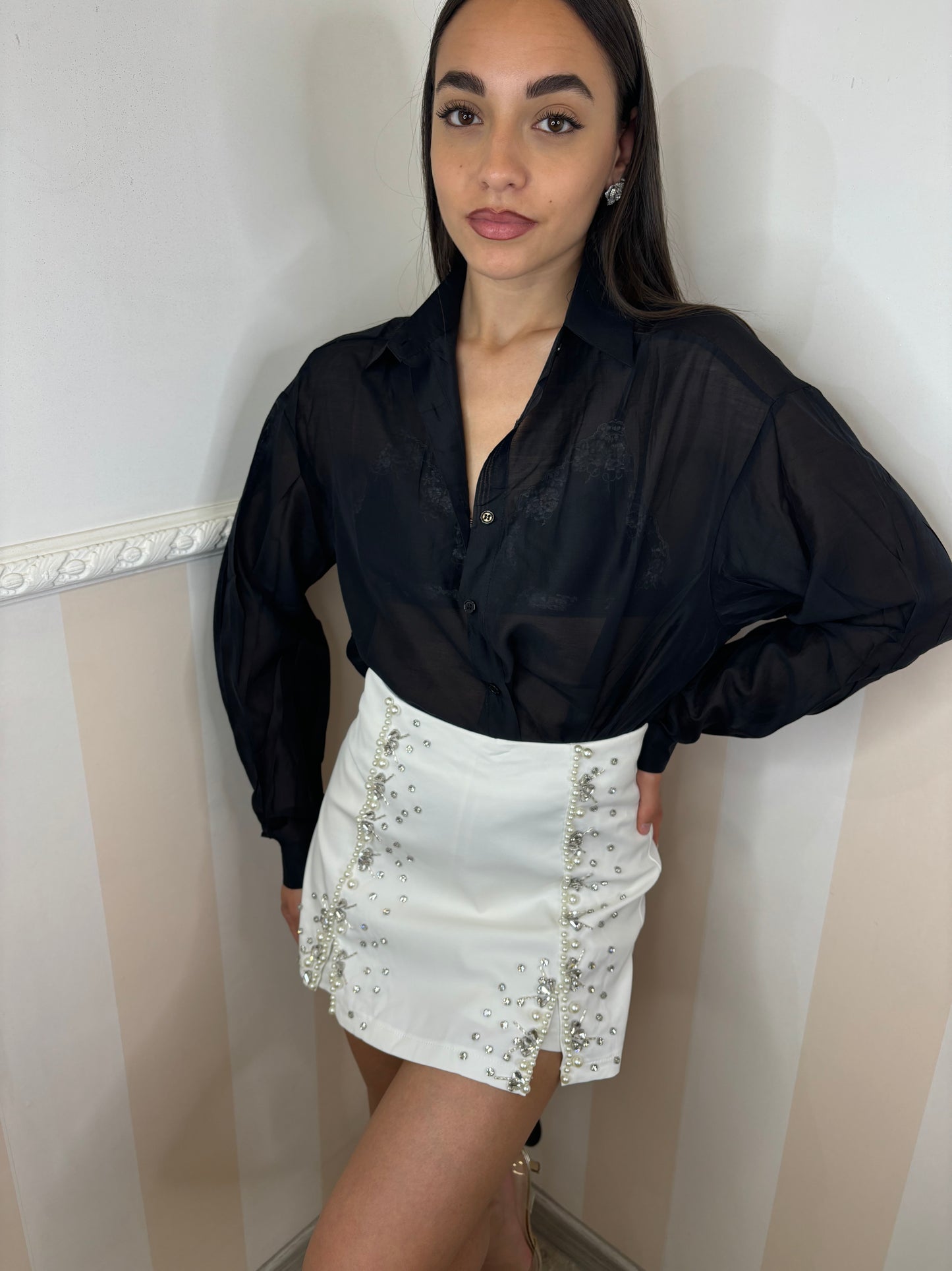 Pantagonna Strass bianco