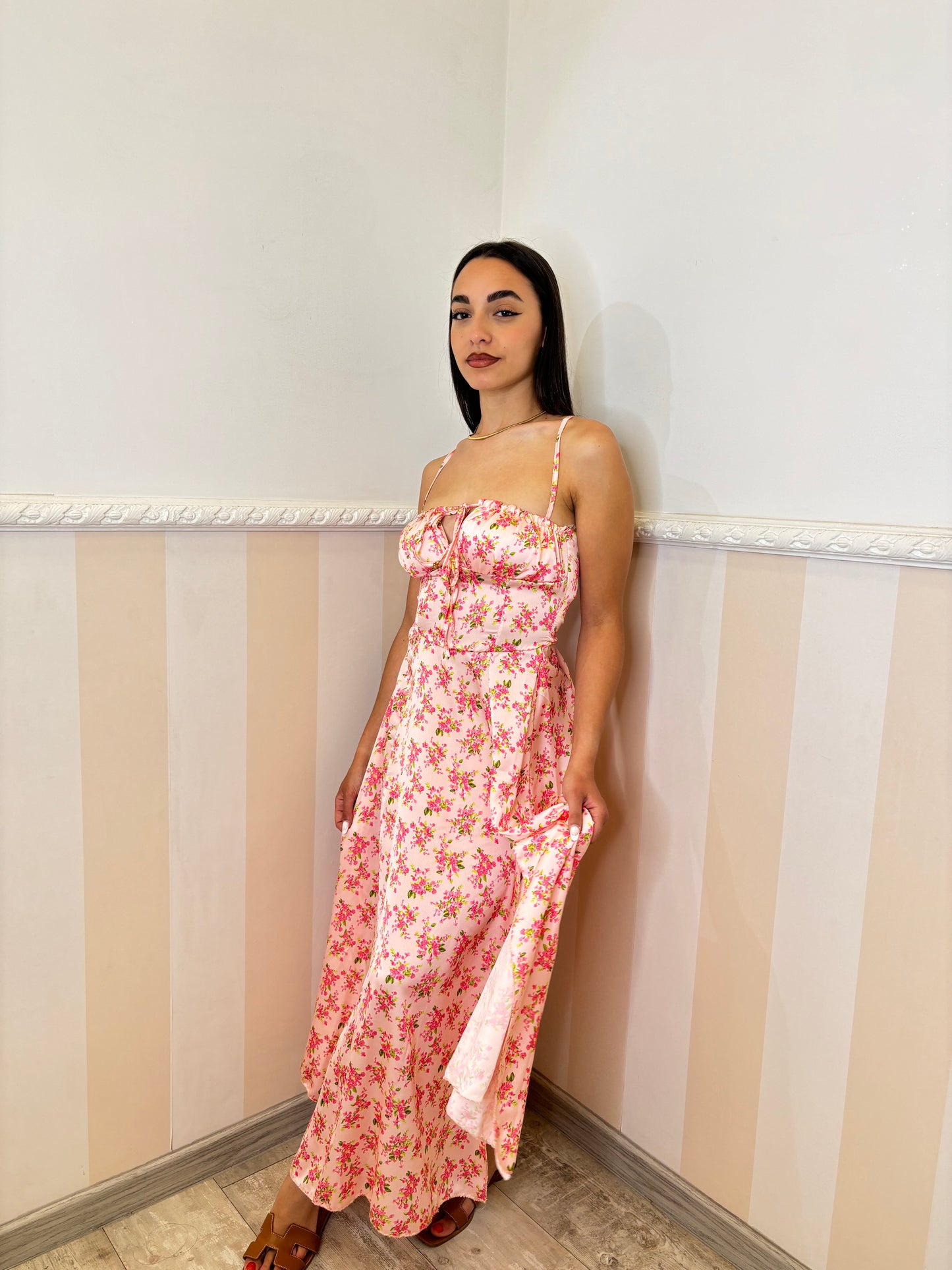 Abito Sorrento rosa e fucsia