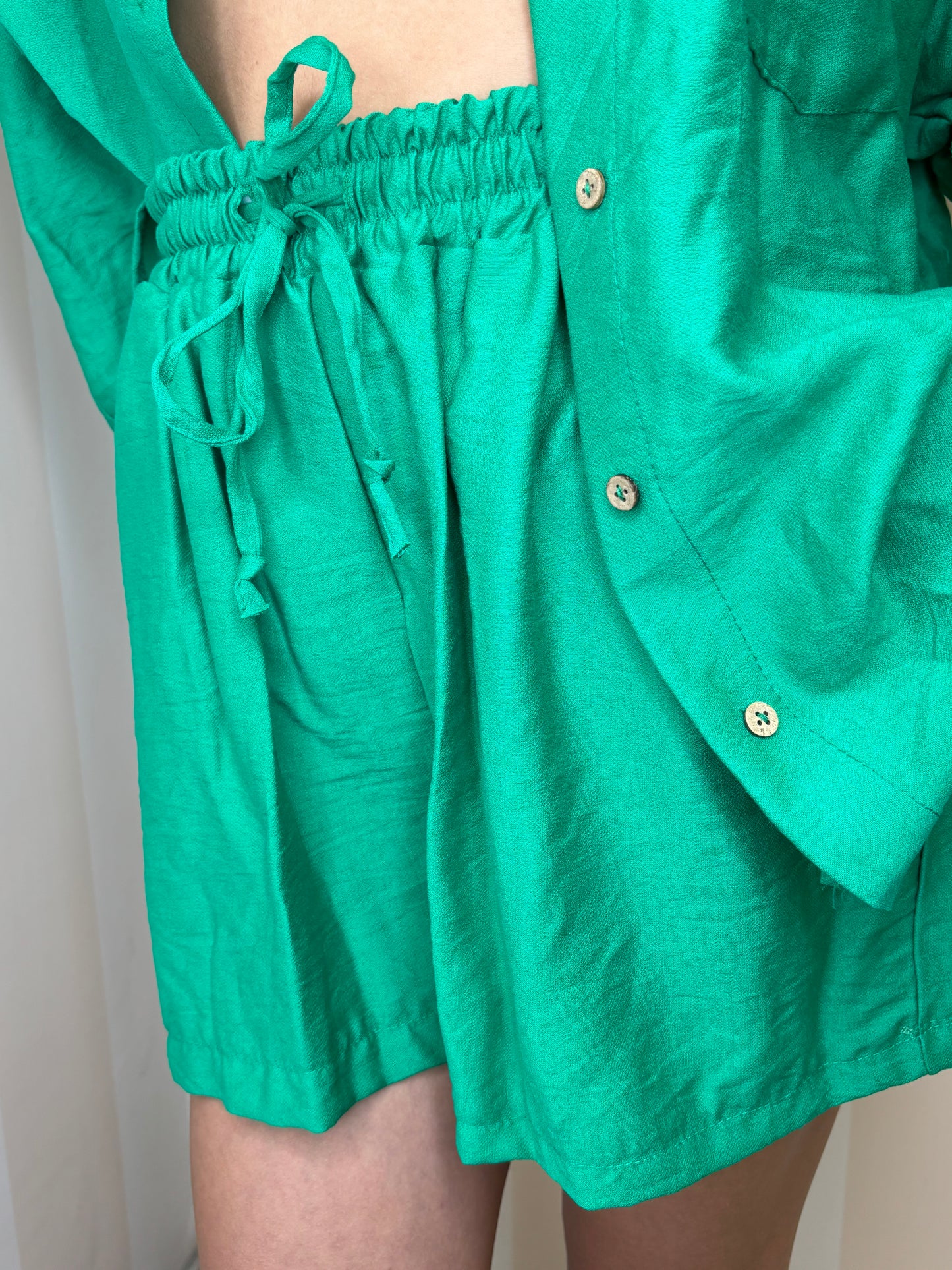 Coordinato tris lino Midi verde Gucci