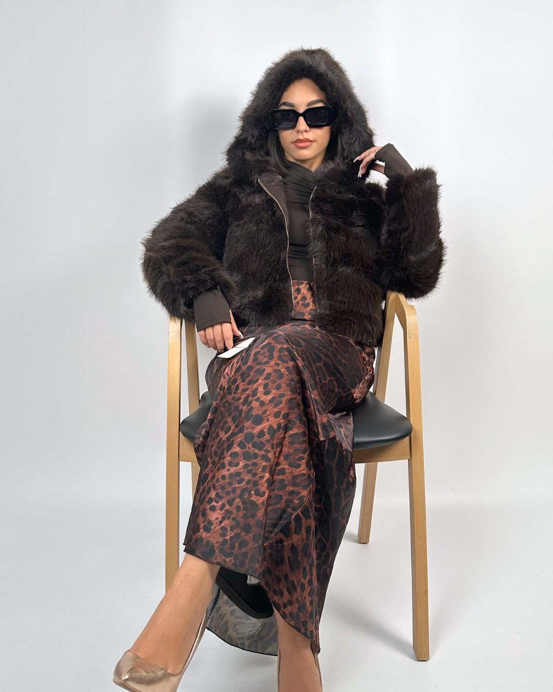 Pelliccia Eco Four Brown
