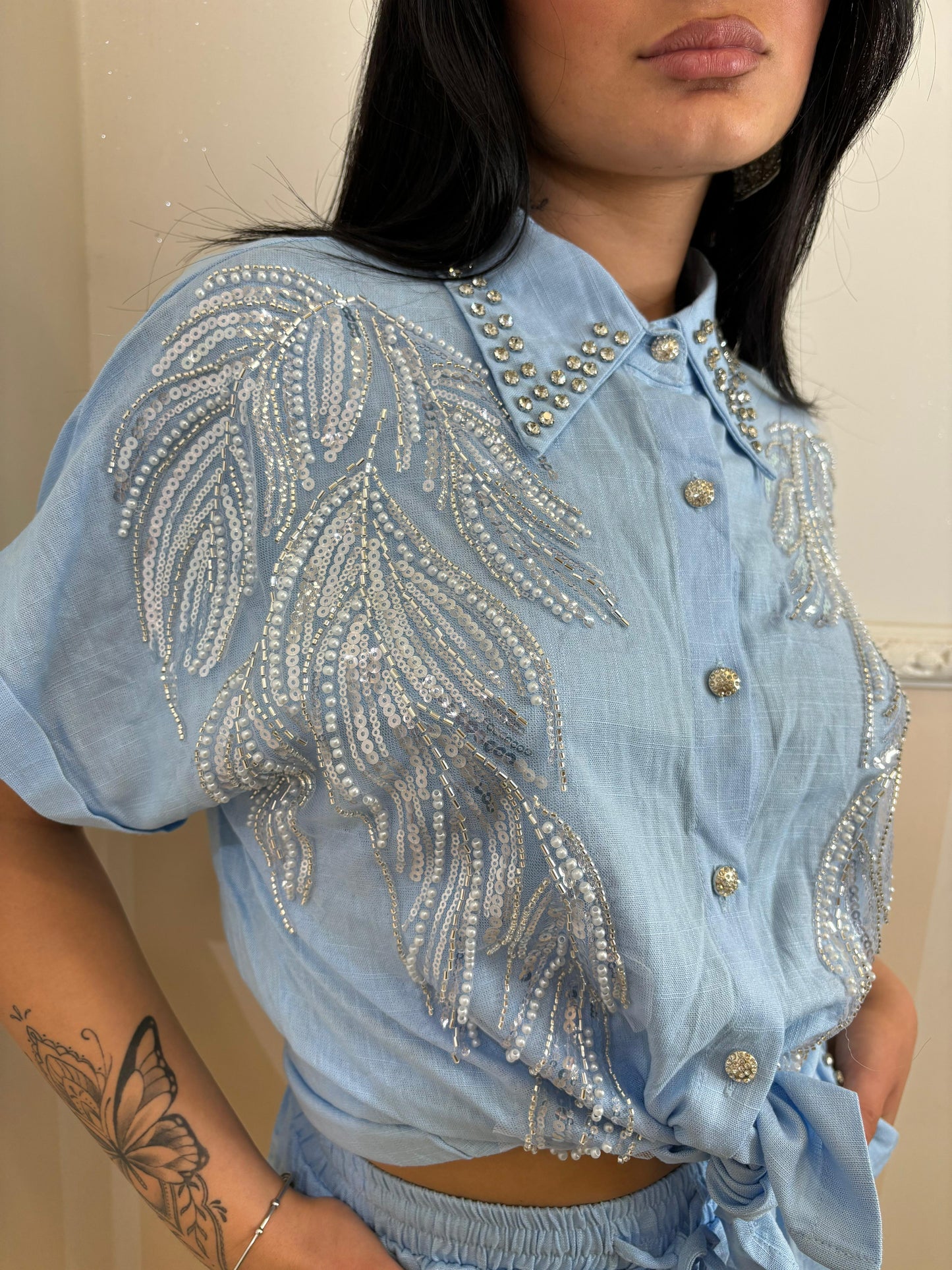 Coordinato Lino Paillettes