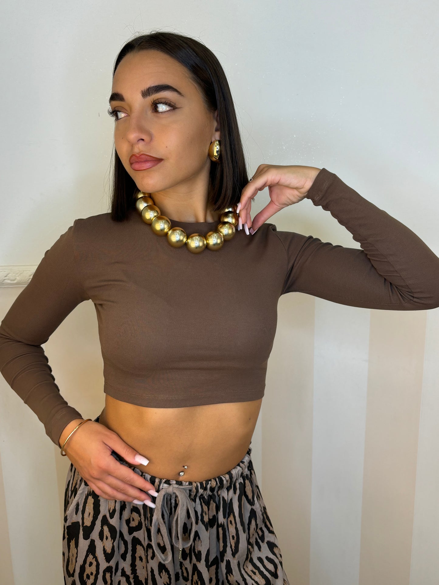Maglia CROP BASIC vari colori LUMINA