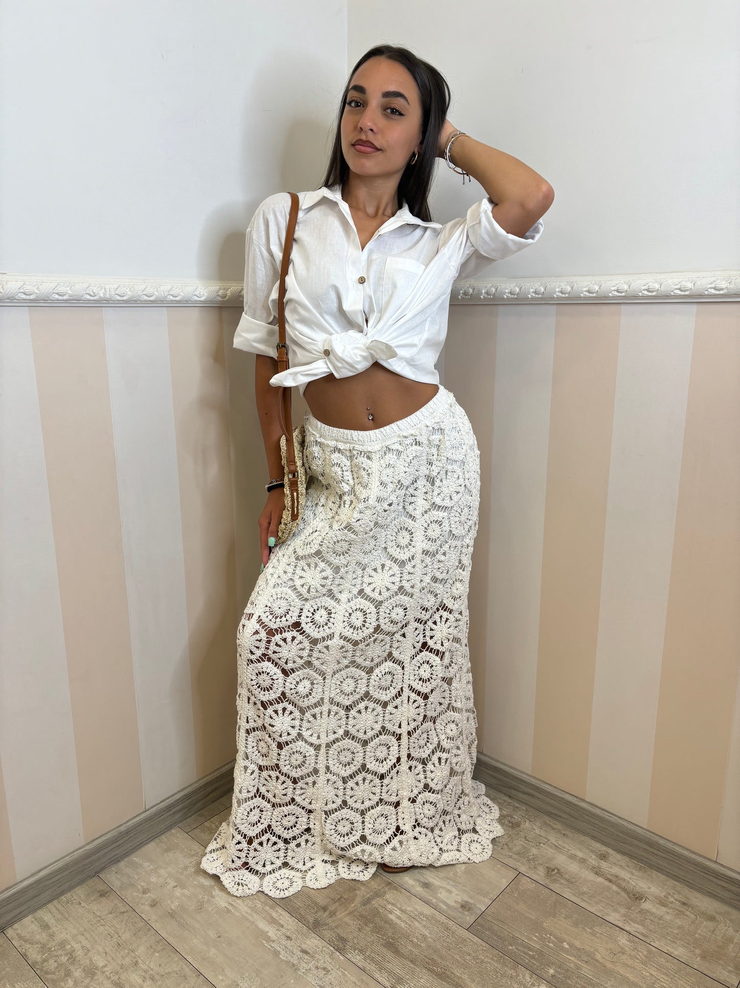 Gonna uncinetto a campana