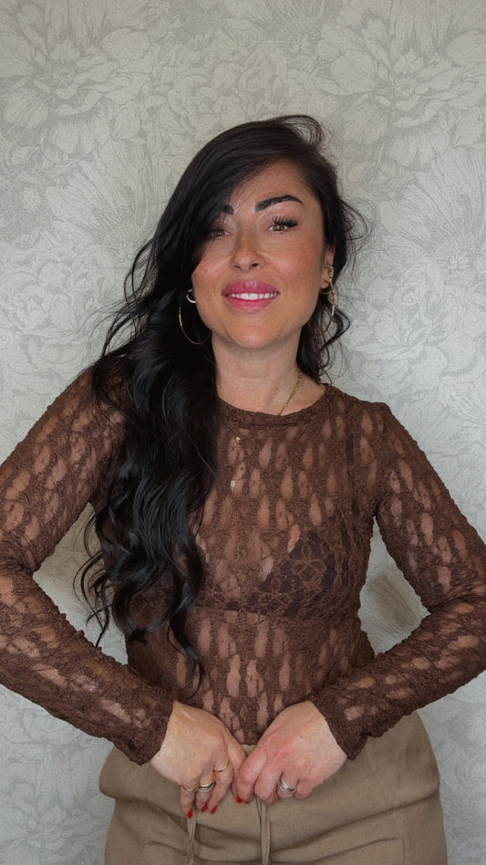 Body  collo pulito PIZZO in vari colori