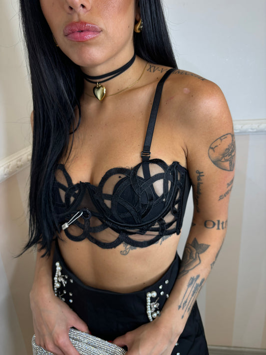 Bralette Nastrina Nera