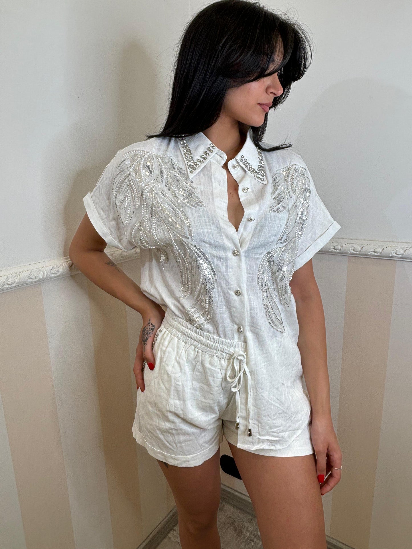 Coordinato Lino Paillettes