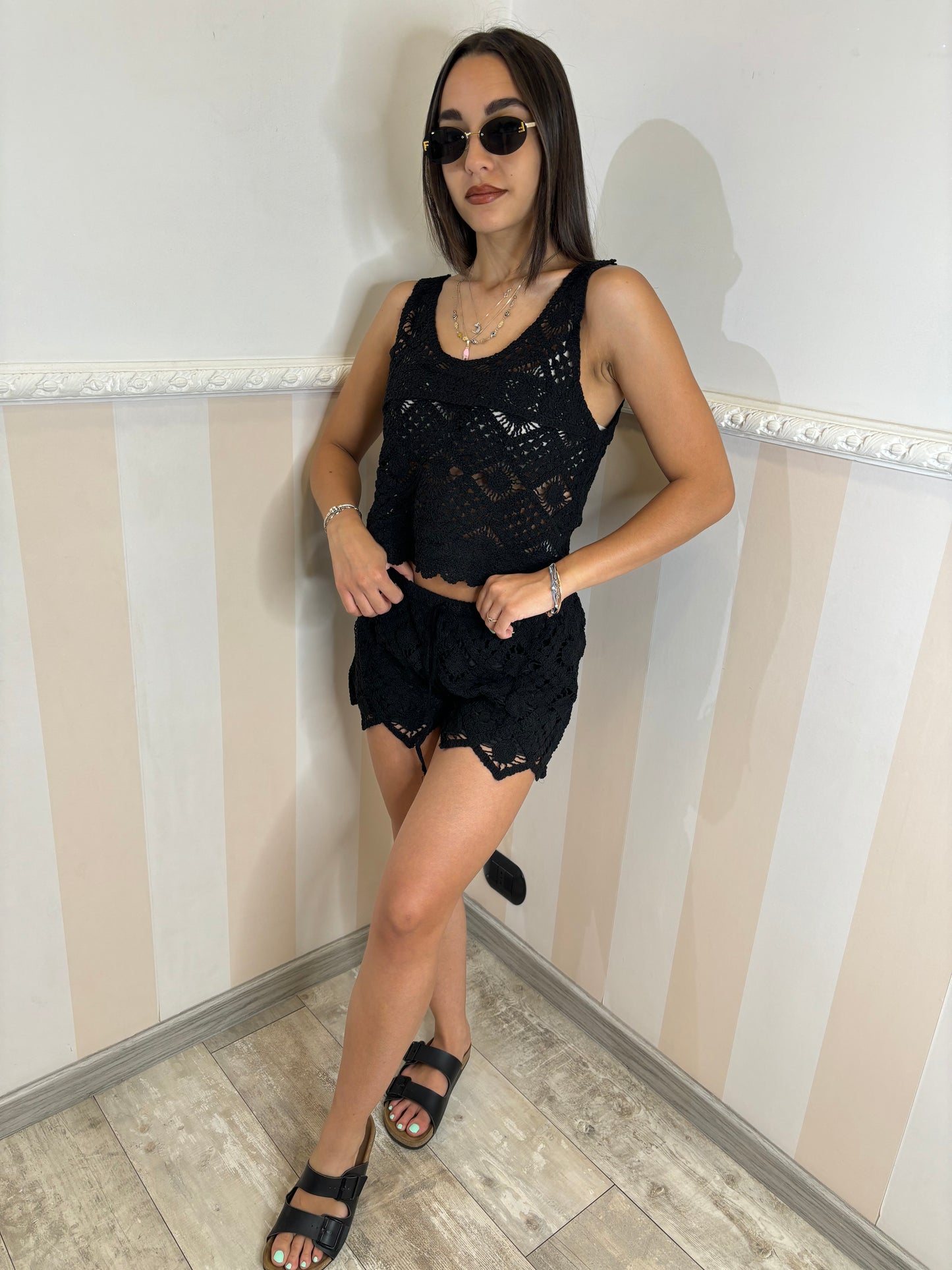 Coordinato UNCINETTO nero