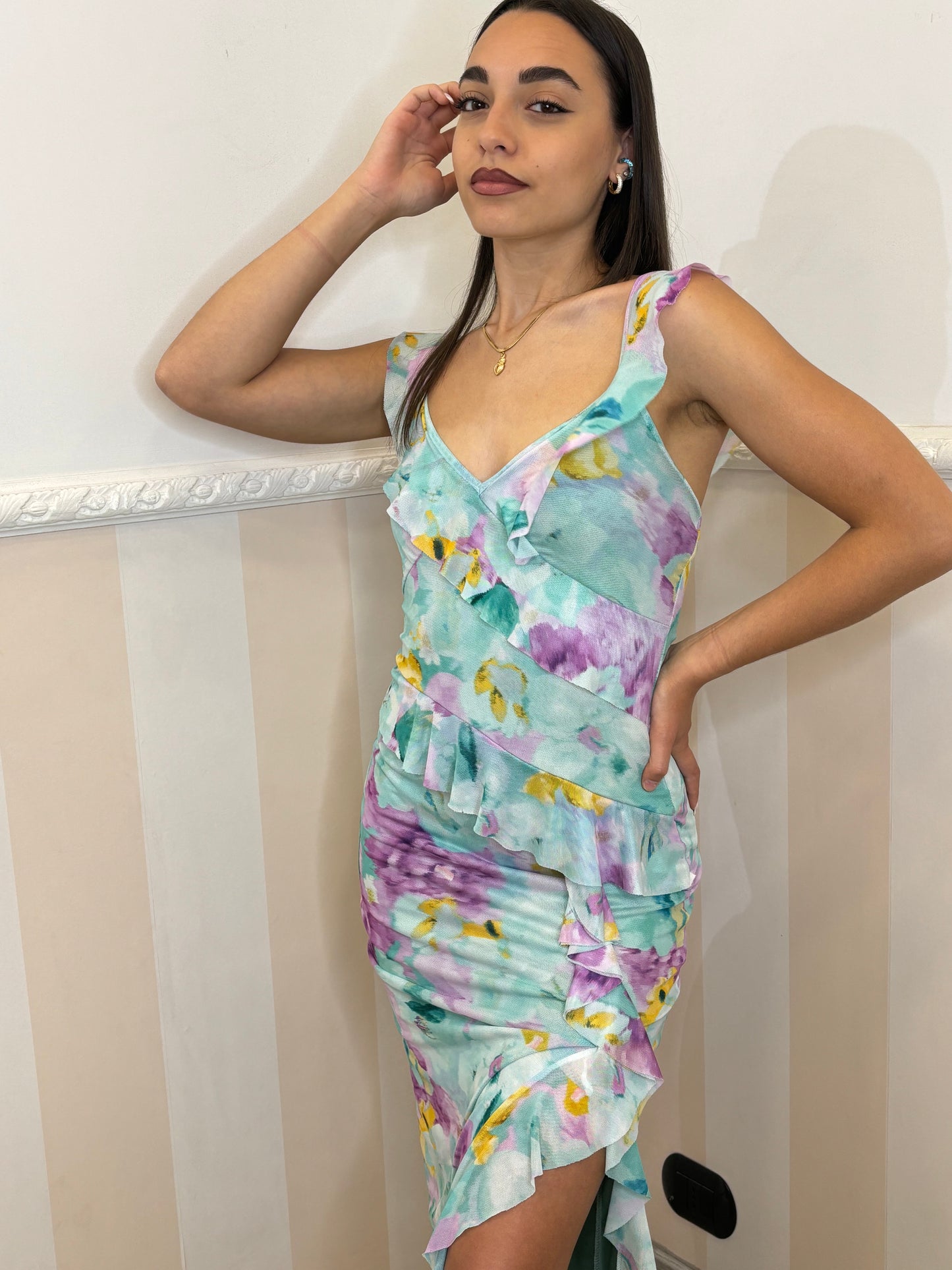 Vestito Hawaii fantasia verde