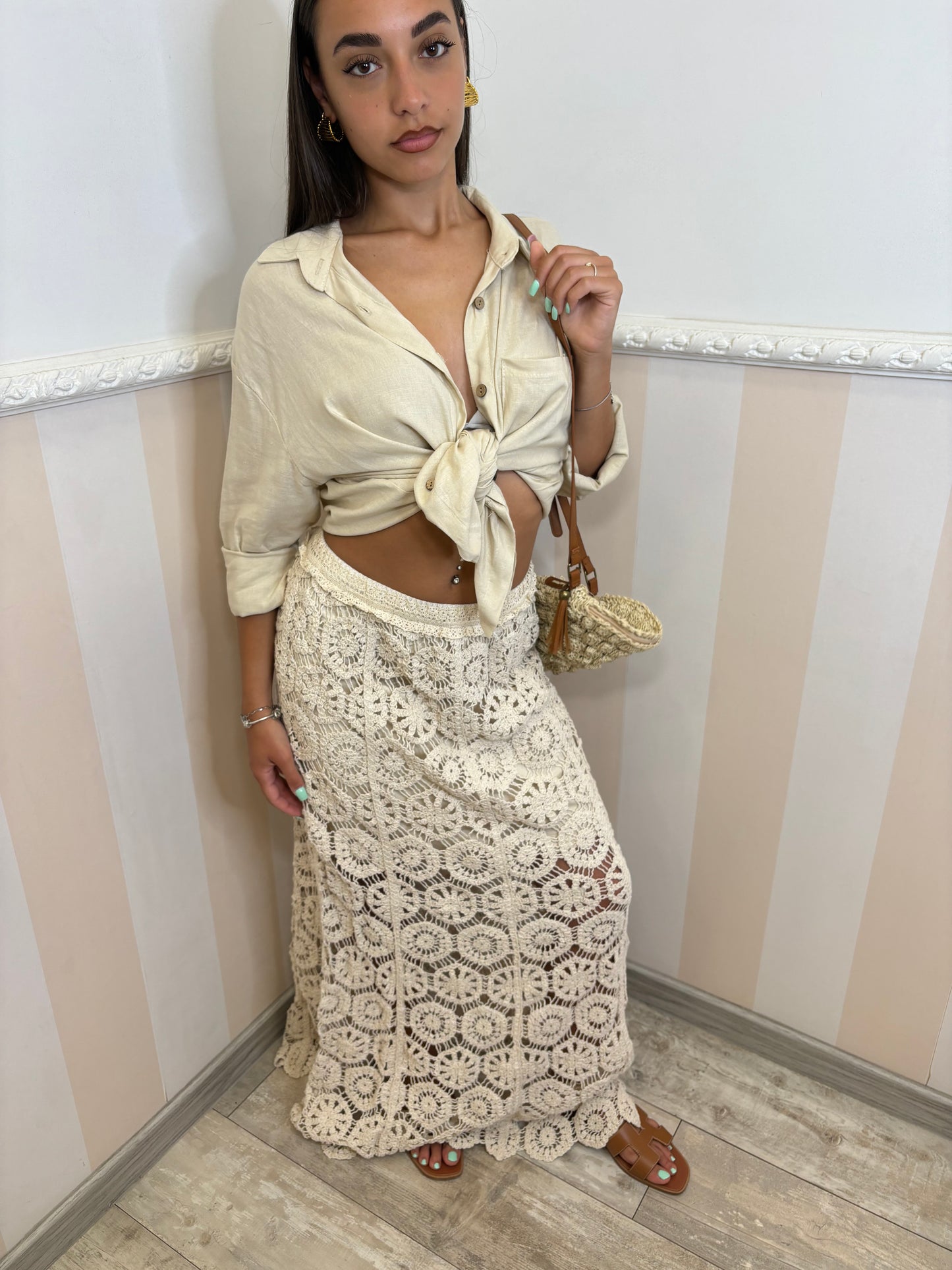 Gonna uncinetto a campana