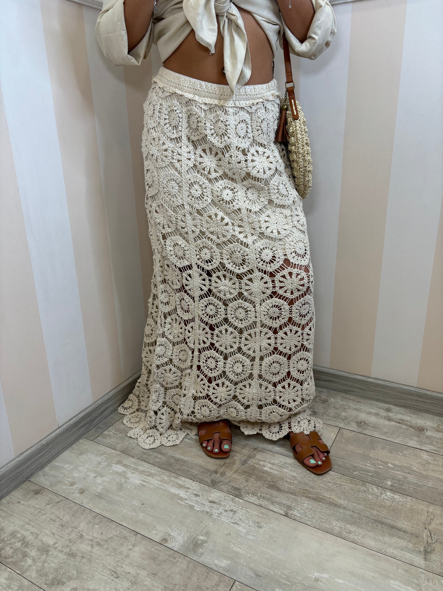 Gonna uncinetto a campana