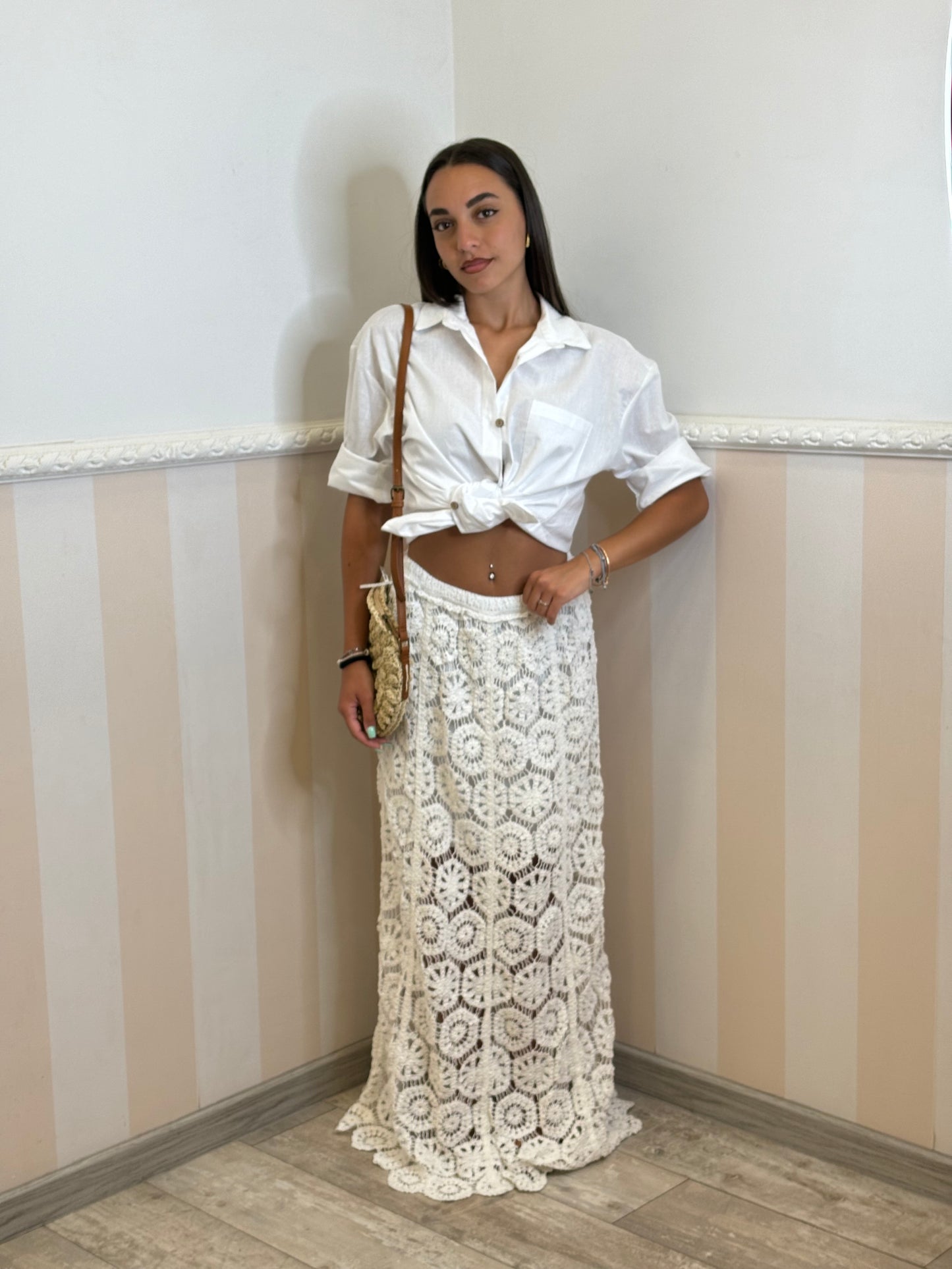 Gonna uncinetto a campana