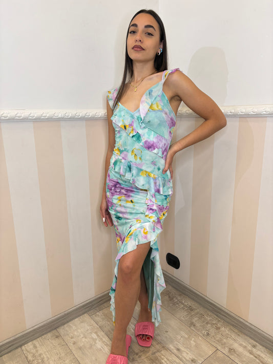 Vestito Hawaii fantasia verde