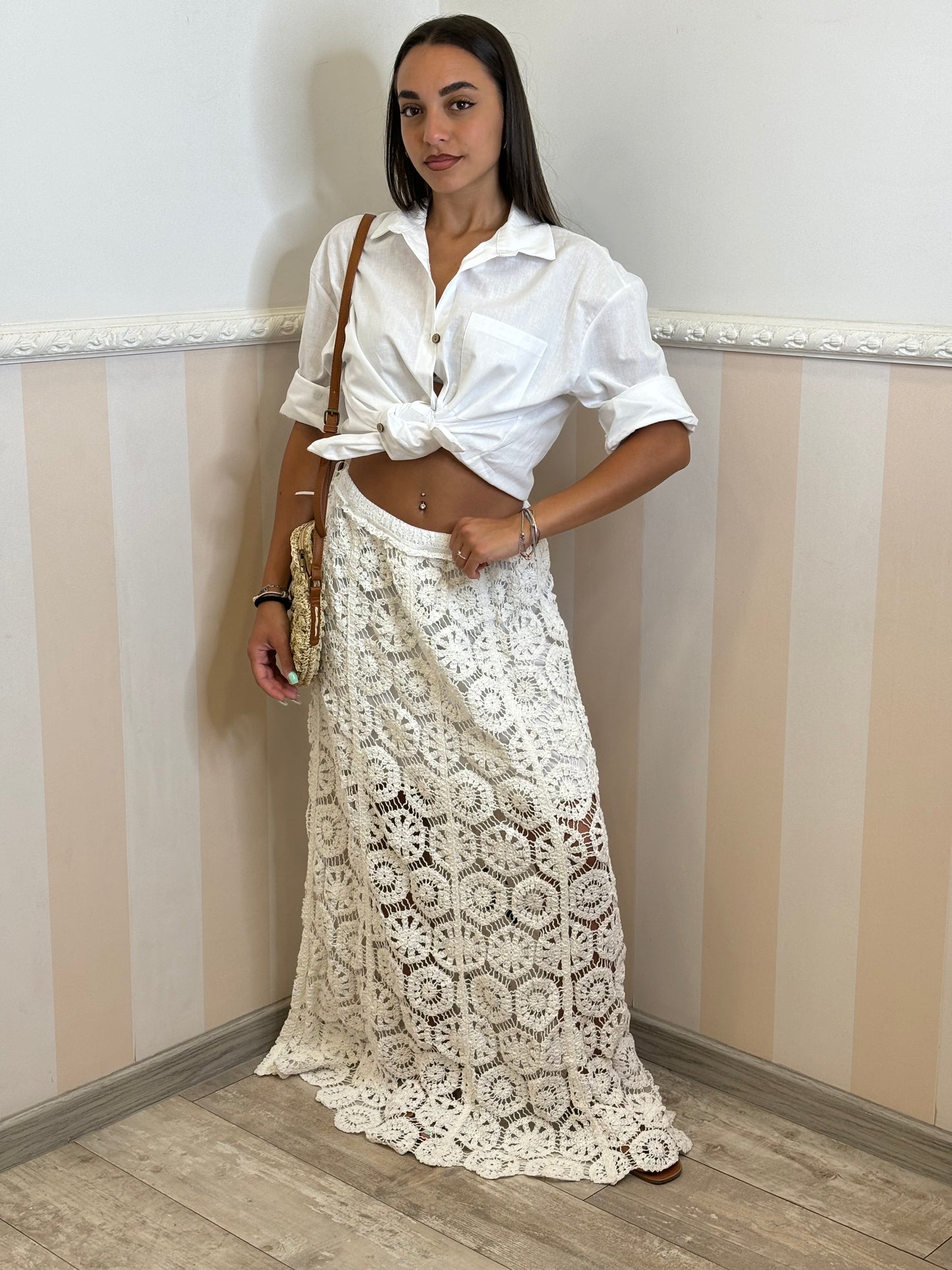 Gonna uncinetto a campana