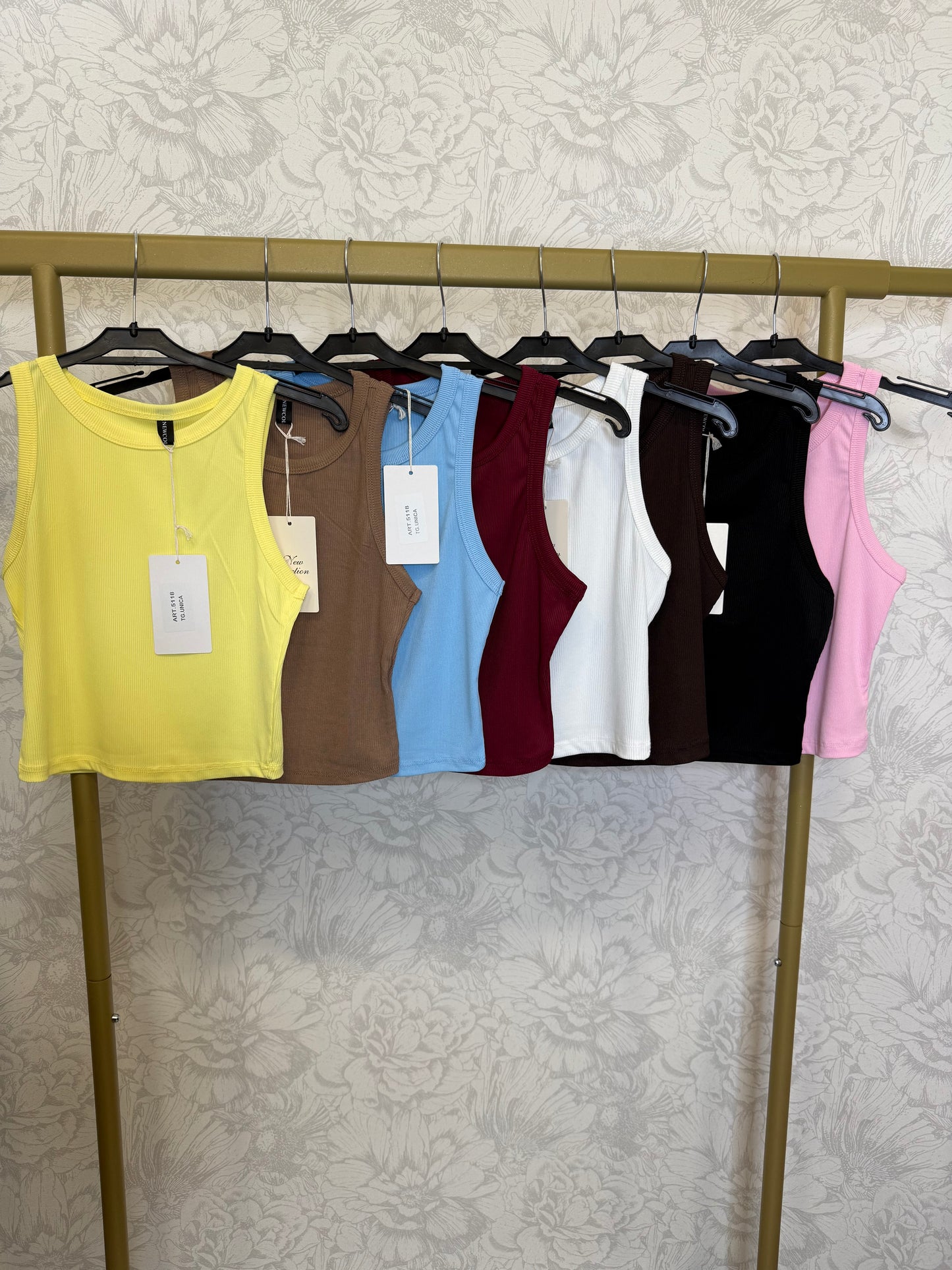 Top crop giromanica in vari colori