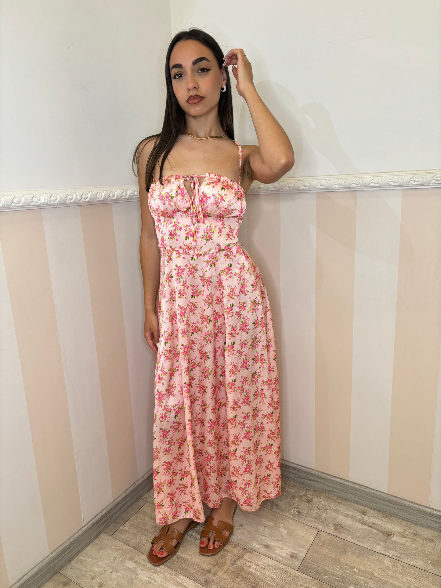 Abito Sorrento rosa e fucsia
