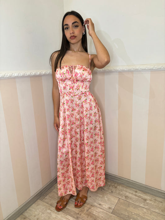 Abito Sorrento rosa e fucsia