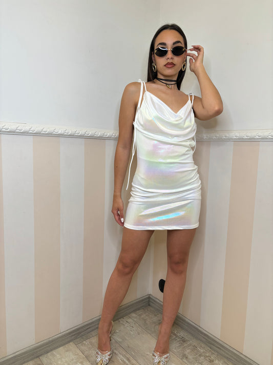 Vestito Raimbow bianco